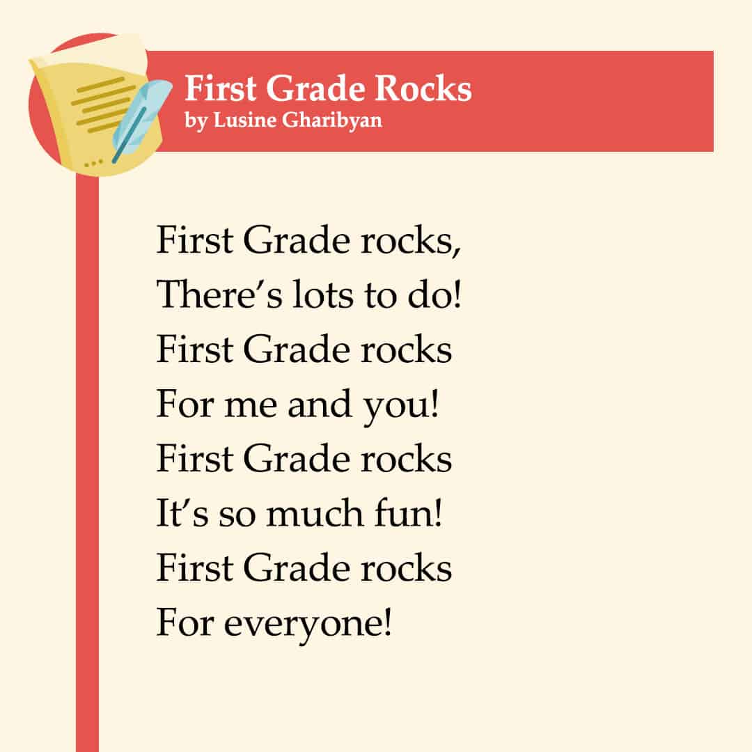 first grade rocks poem
