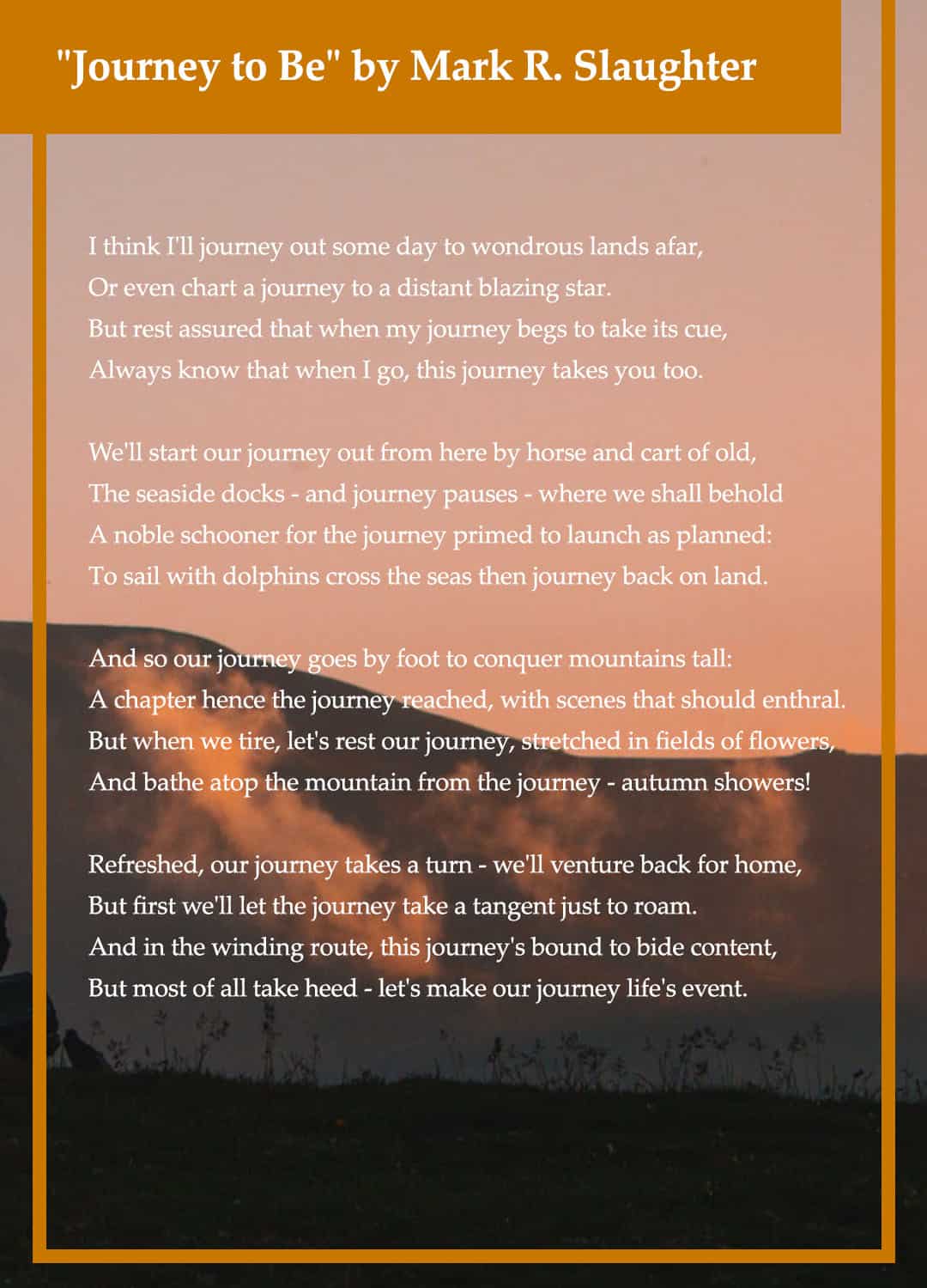 journey to be poem