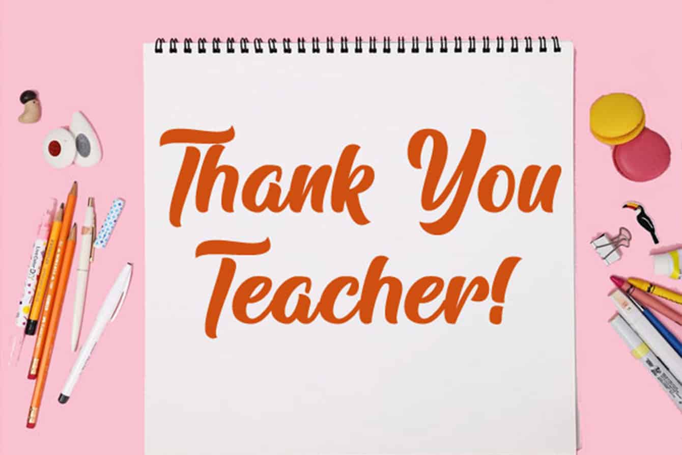 thank you notes for teachers