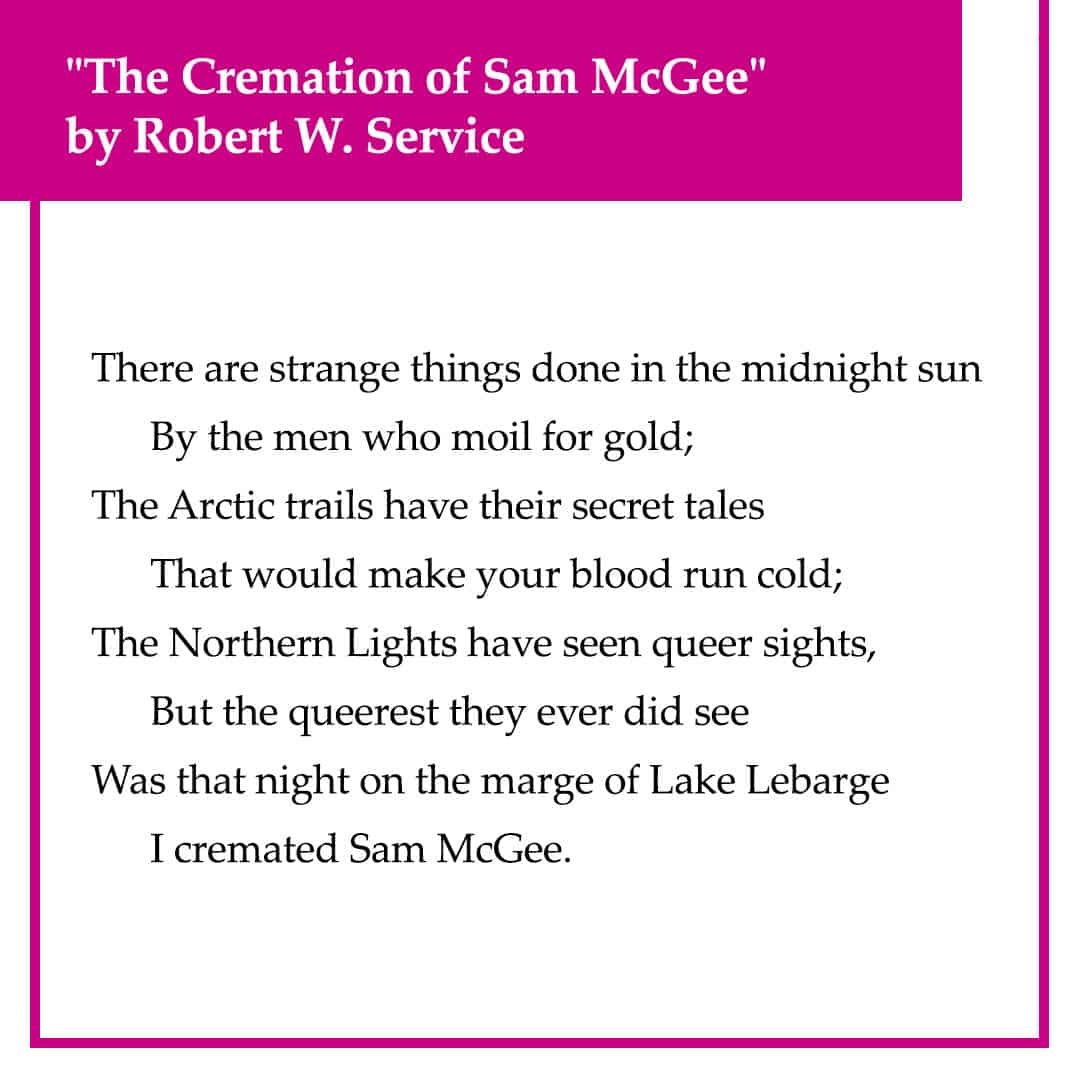 the cremation of sam mcgee poem