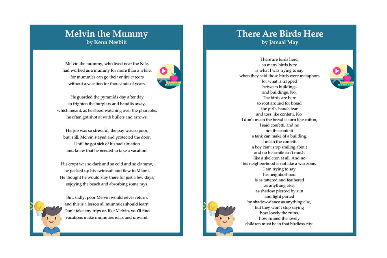 35 of Our Favorite 6th Grade Poems - Teaching Expertise