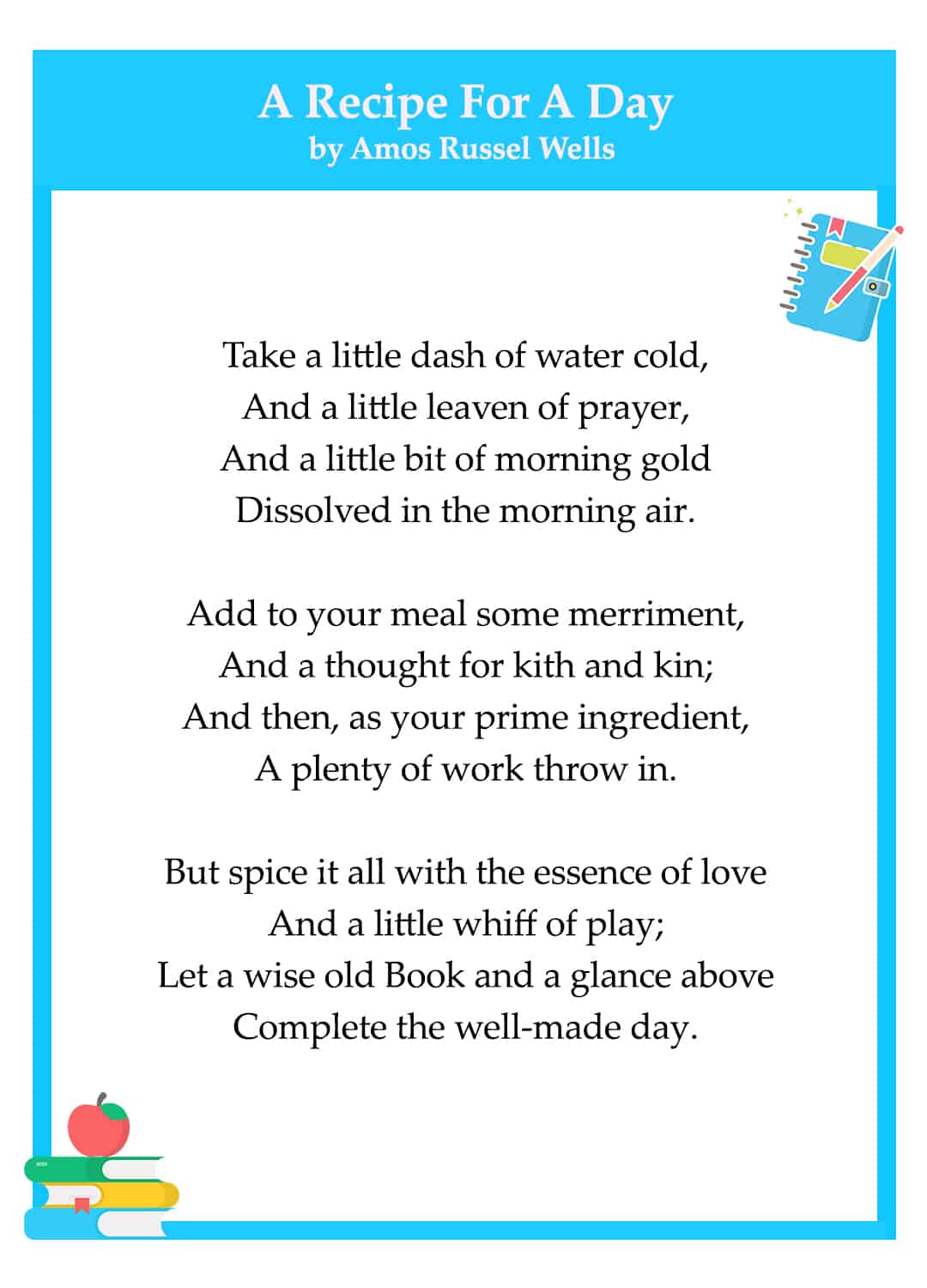 a recipe for a day by Amos Russel Wells a recipe for a day by Amos Russel Wells