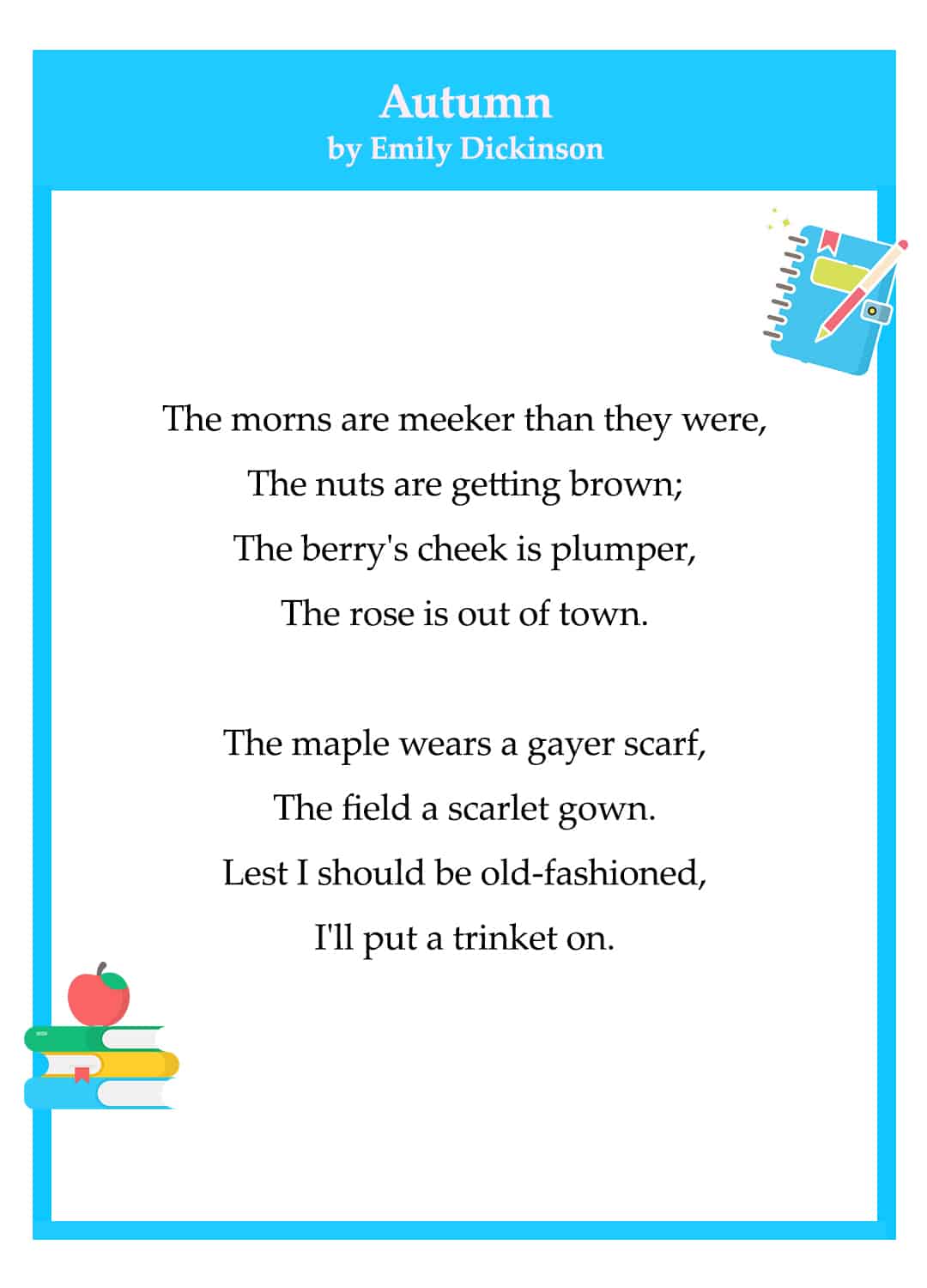 autumn by Emily Dickinson autumn by Emily Dickinson