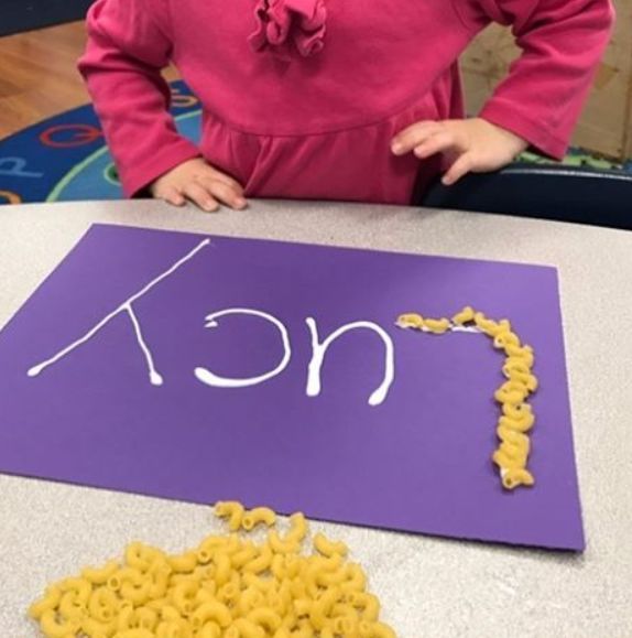 Macaroni names_ 🍝 #tayloteach #preschool #preschoolart #finemotorskills #macaroni #crafts #letteroftheweek Macaroni names_ 🍝 #tayloteach #preschool #preschoolart #finemotorskills #macaroni #crafts #letteroftheweek
