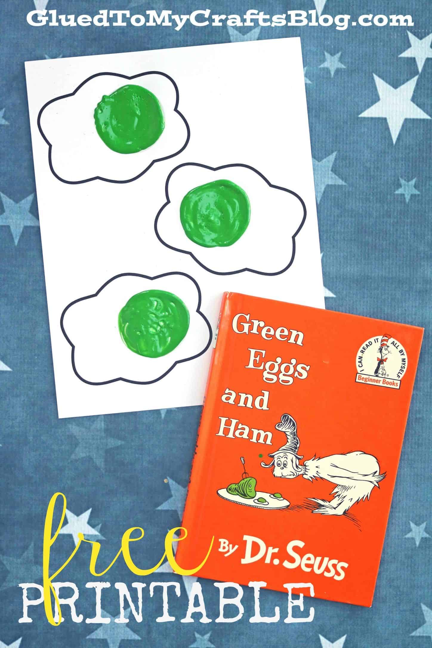 Potato Stamped Green Eggs - Dr Seuss Kid Craft Idea