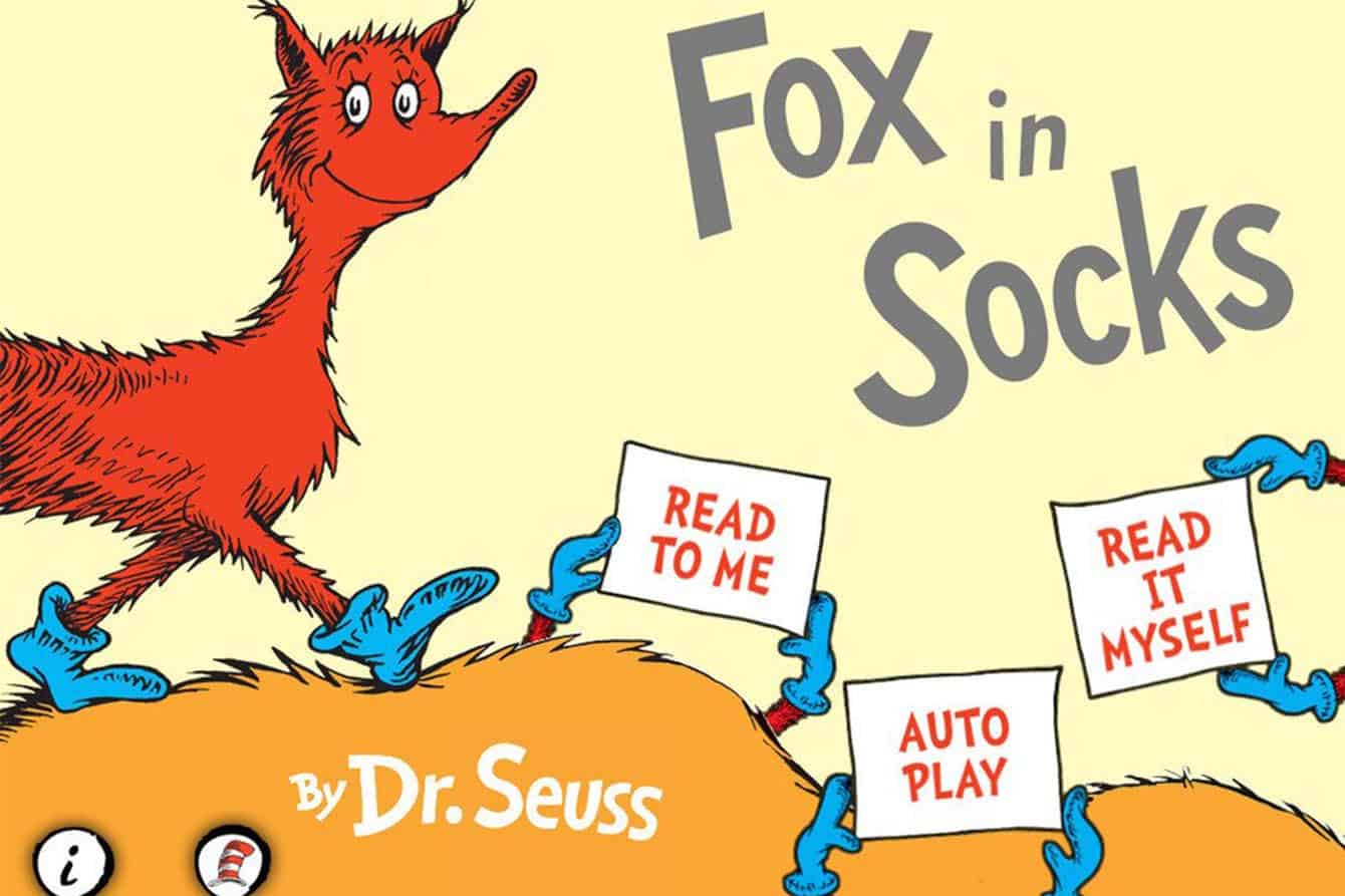 Read foxes. Fox in Socks доктор Сьюз книга. Dr. Seuss лиса. Dr Seuss "Fox in Socks". Лис в носках доктор Сьюз.