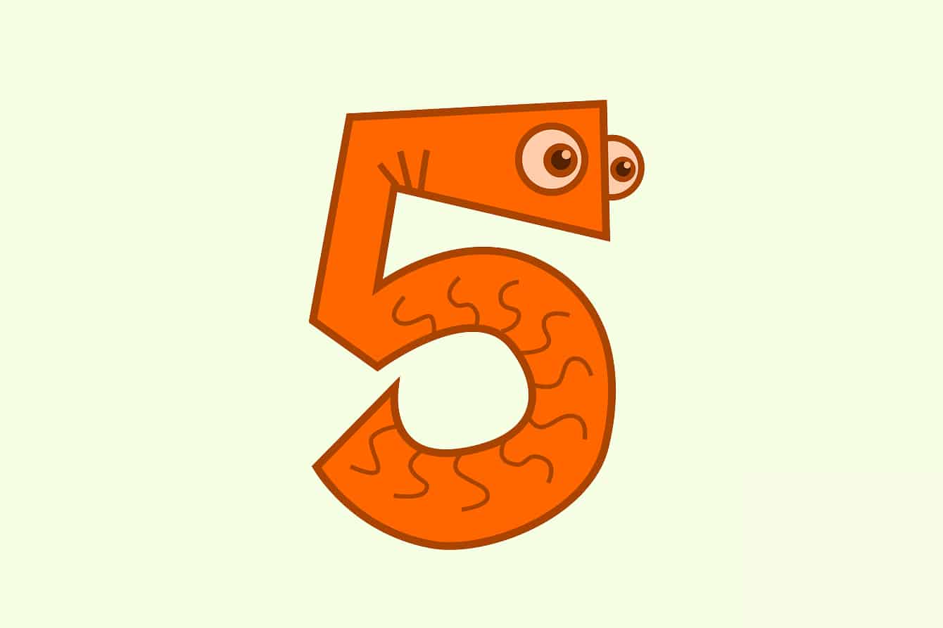 number 5 preschool activities