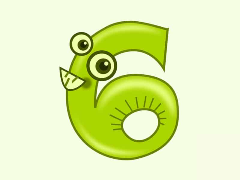 number 6 preschool activities