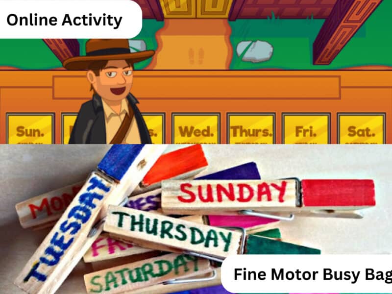 days of the week for preschool