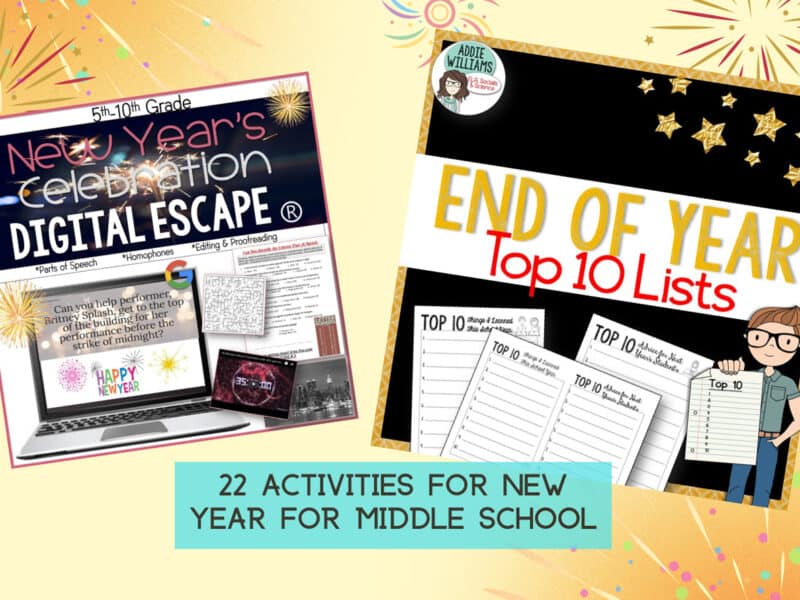 new year activities for middle school