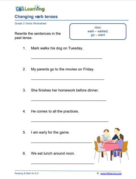 Past Tense Exercises For Grade 3