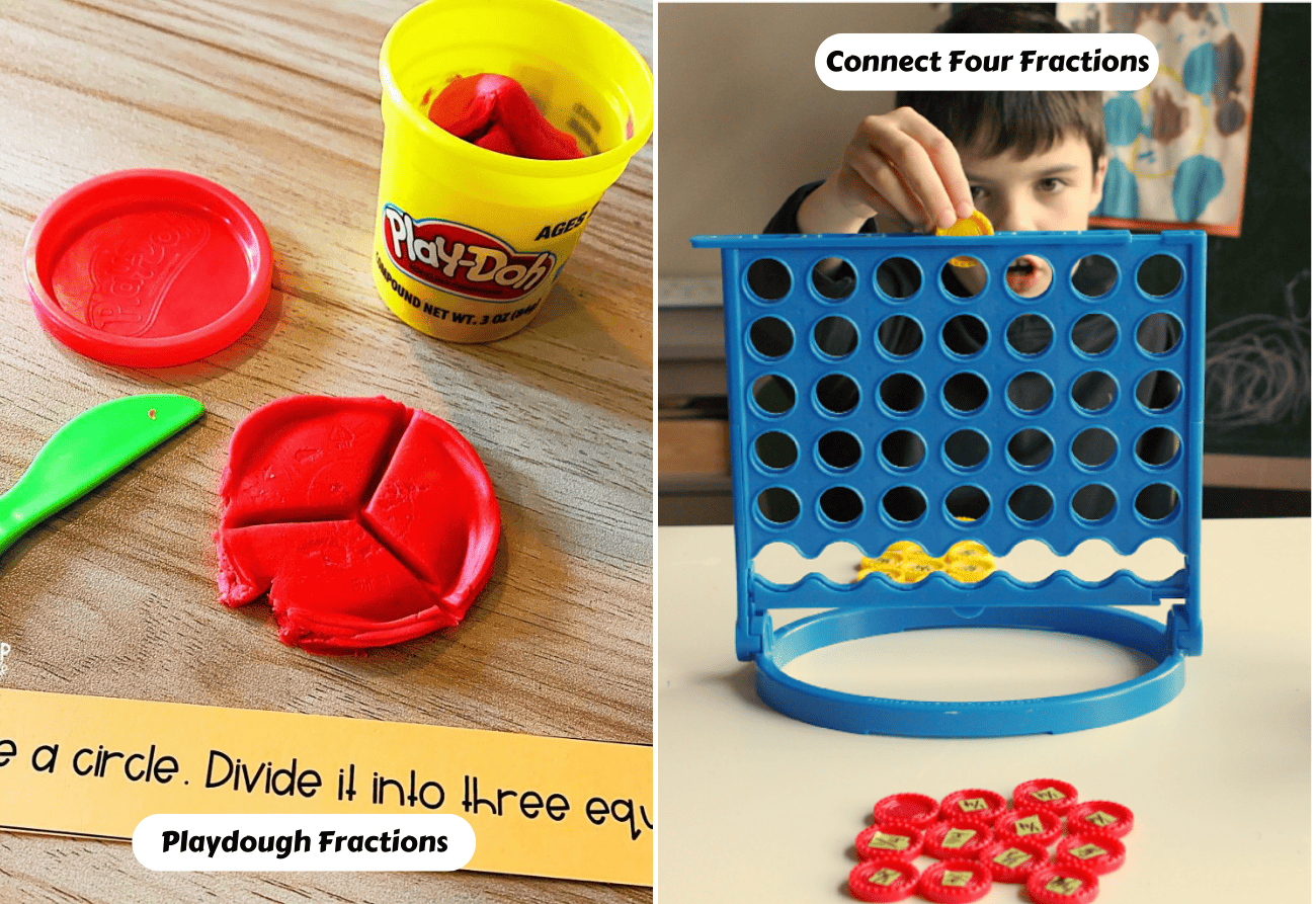 Make Fractions with Play Dough!