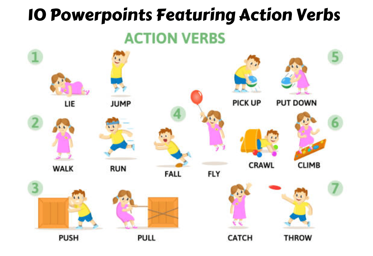 action verb list for kids