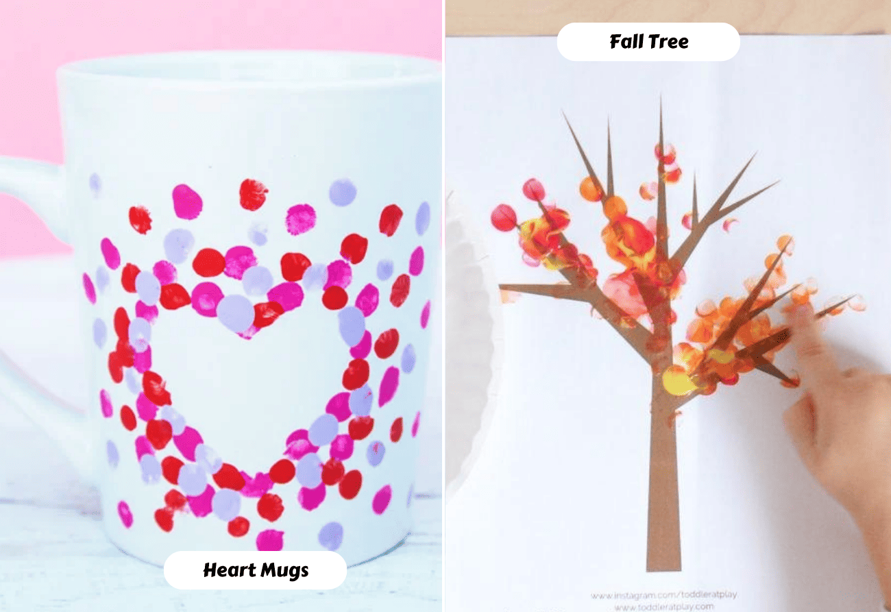 Thumbprint Heart Glass Magnet Crafts and Video Tutorial - Rhythms of Play