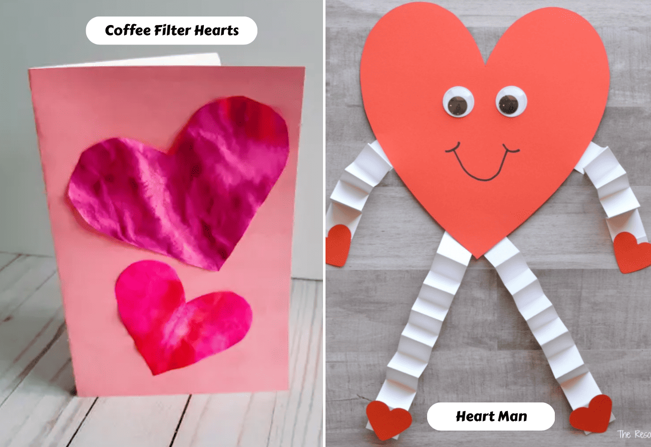 5 More Easy Valentine Crafts for Toddlers - Happy Hooligans