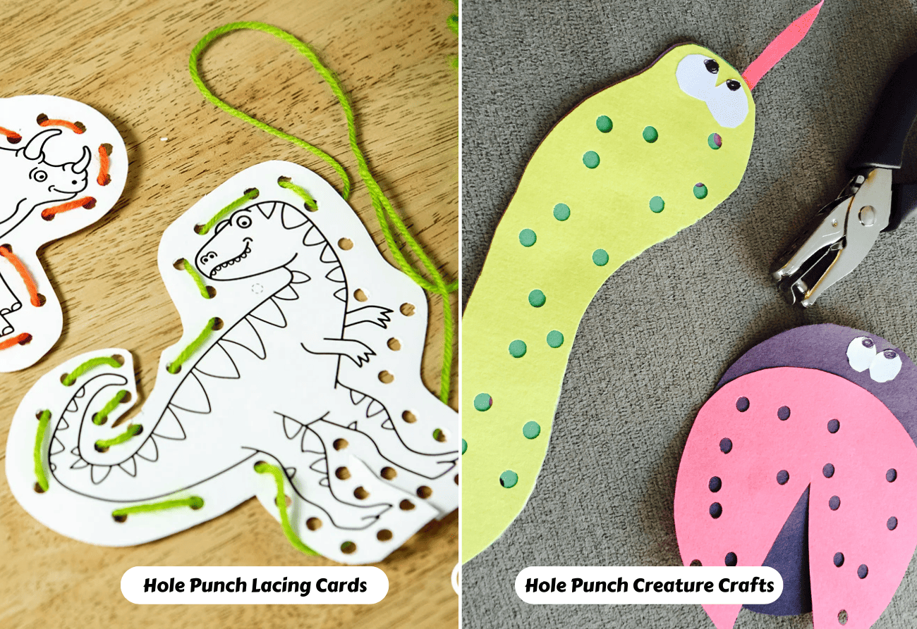 hole punch art idea for kids to make  Hole punch art, Contact paper  crafts, Art for kids
