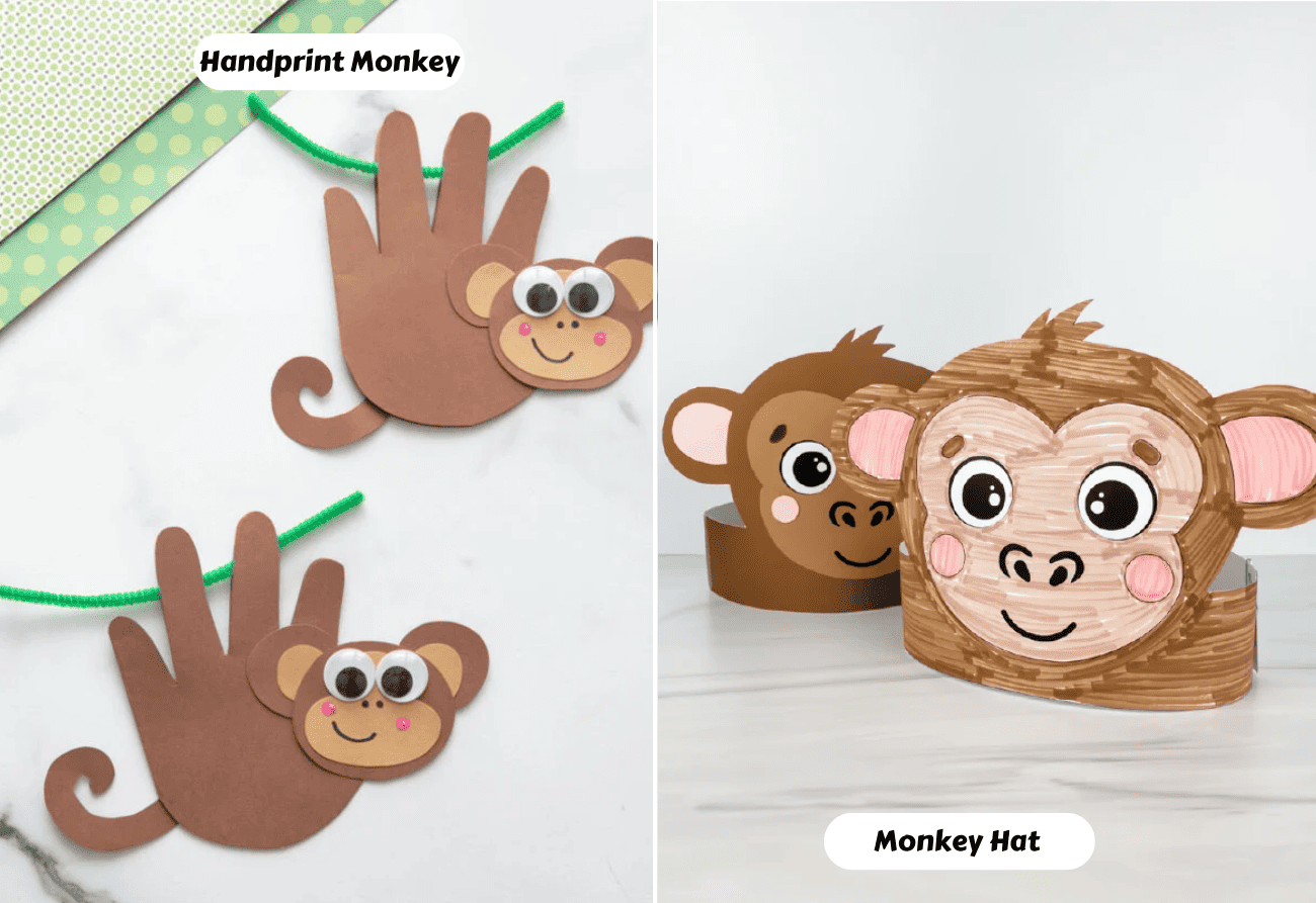 monkey template for kids