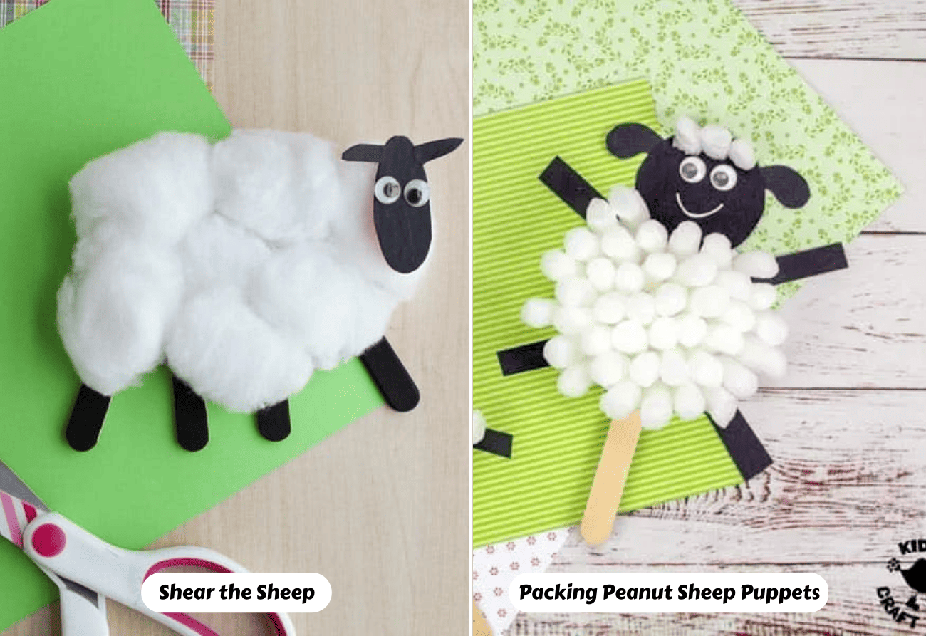 Cotton Ball Sheep Crafts for Kids 2024 - Entertain Your Toddler