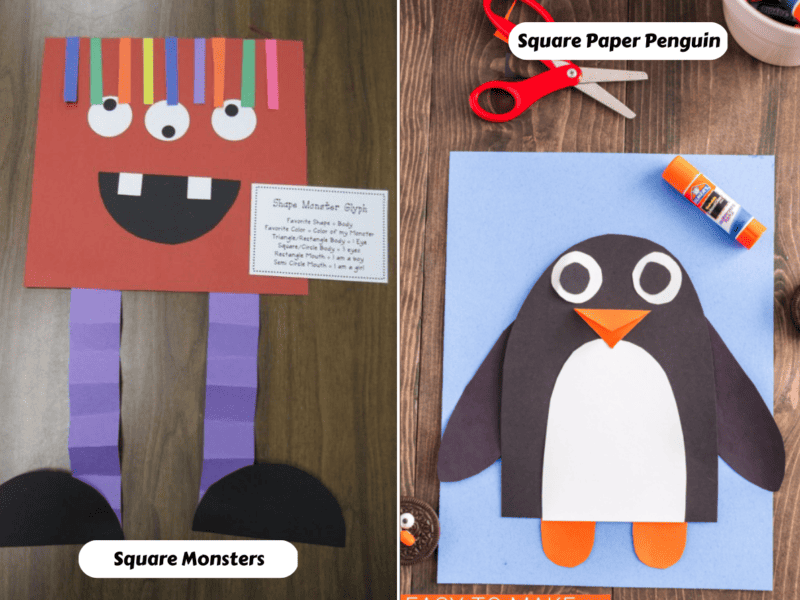 square shape crafts and activities