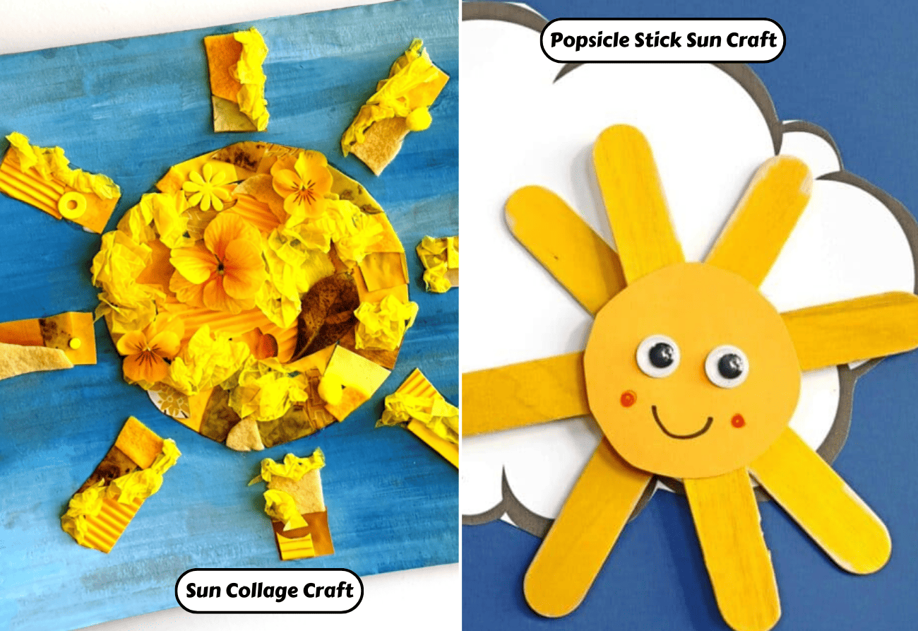 Paper Plate Tissue Paper Sun Craft