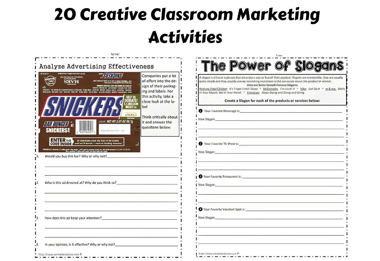 20 Creative Classroom Marketing Activities