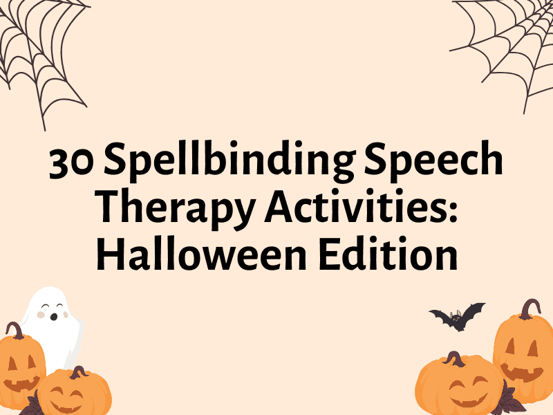 fun halloween activities speech therapy